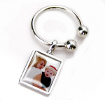 Sterling Silver Key Ring with Sterling Pendant Sterling Silver Key Ring with Sterling Pendant