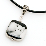 20mm Square Mother of Pearl Pendant