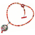 Red Agate Necklace Set